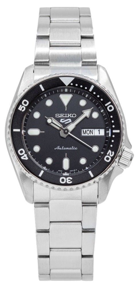 Seiko 5 Sports SKX Automatic Black Dial Silver Steel Strap Watch For Men - SRPK29K1 - Image 8